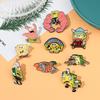 Creative European and American Popular SpongeBob SquarePants Patrick Star Funny Happy Cute Metal Badge, Brooch