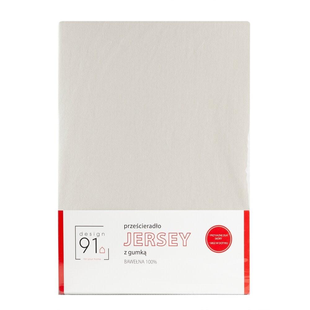 Prześcieradło Jersey Beżowe 90X200 +25Cm