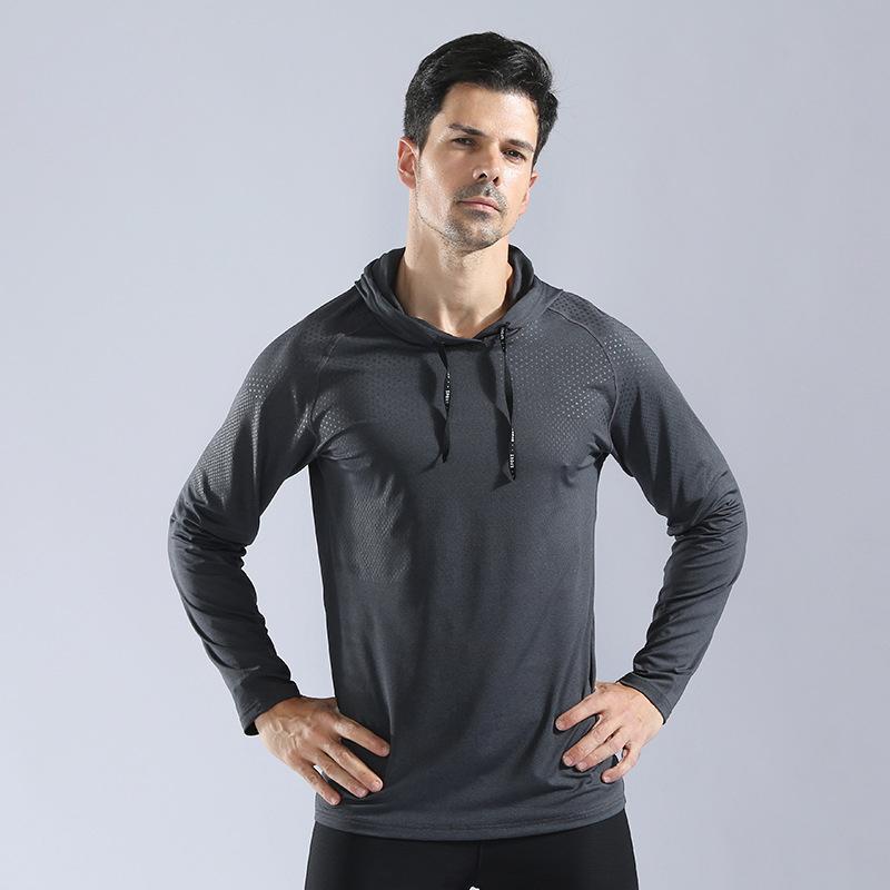 

Mens Sports Hooded Pullover Casual Long Sleeve Shirts Autumn Winter Fitness Sweatshirt Quick-drying Breathable Running Training Tops M темно-серого