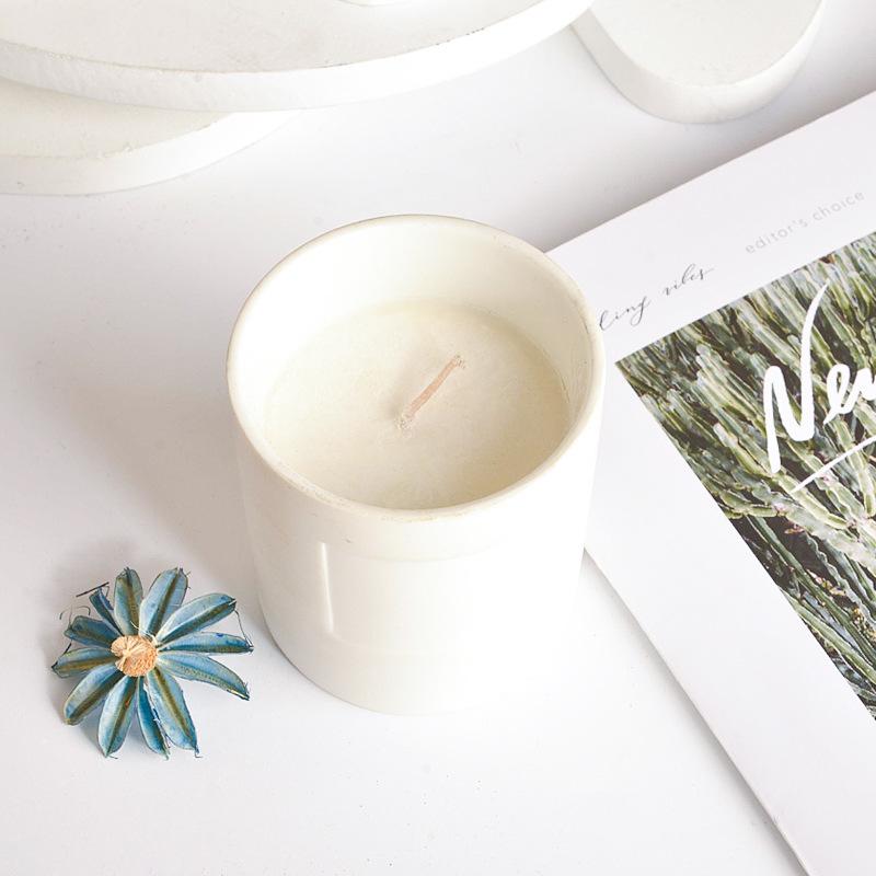 

Scented Candle Simple Atmosphere Ceramic Matte Cup Bedroom Romantic Ornament Soy Wax Scented Candle 8*9