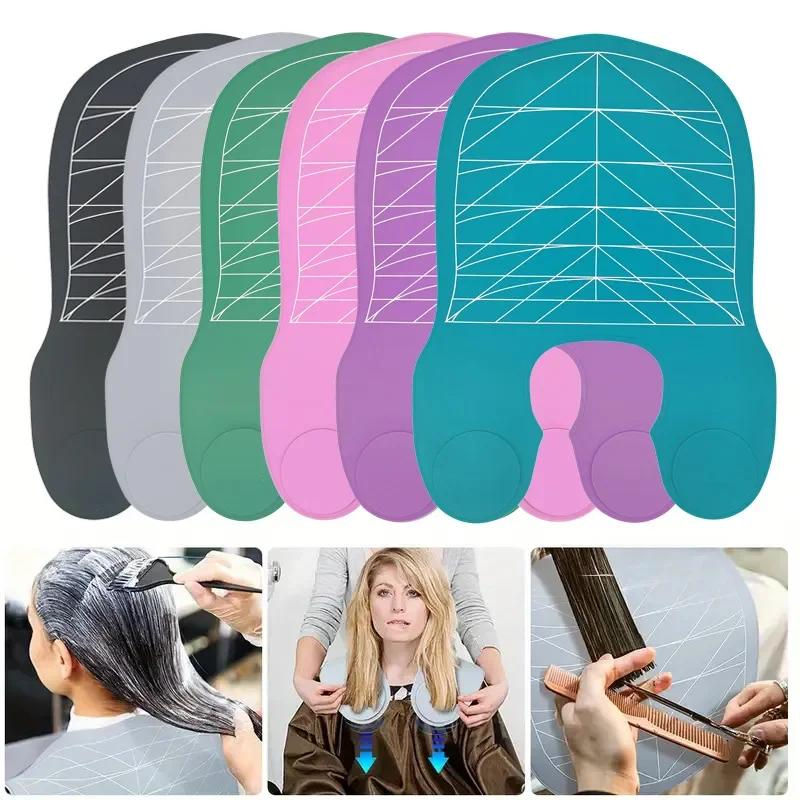 Lengthen Barber Apron Haircut Capes Waterproof Hair Coloring Wraps Barber Silicone Shoulder Pads Salon Dyeing Hair Cutting Apron