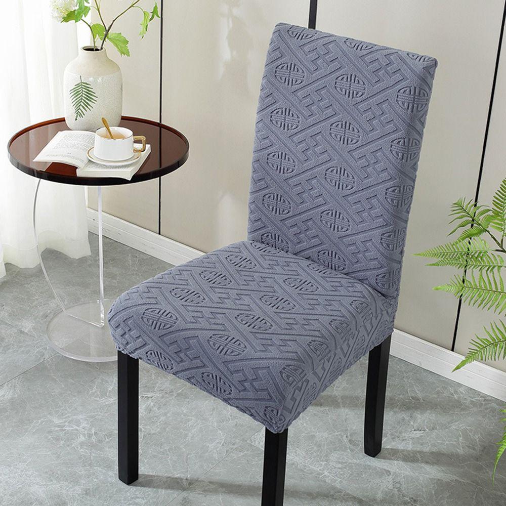 Long Checkered Jacquard Chair Cushion Cover Solid Color Polar Fleece Elastic Chair Cover Waterproof Elastic Stretch