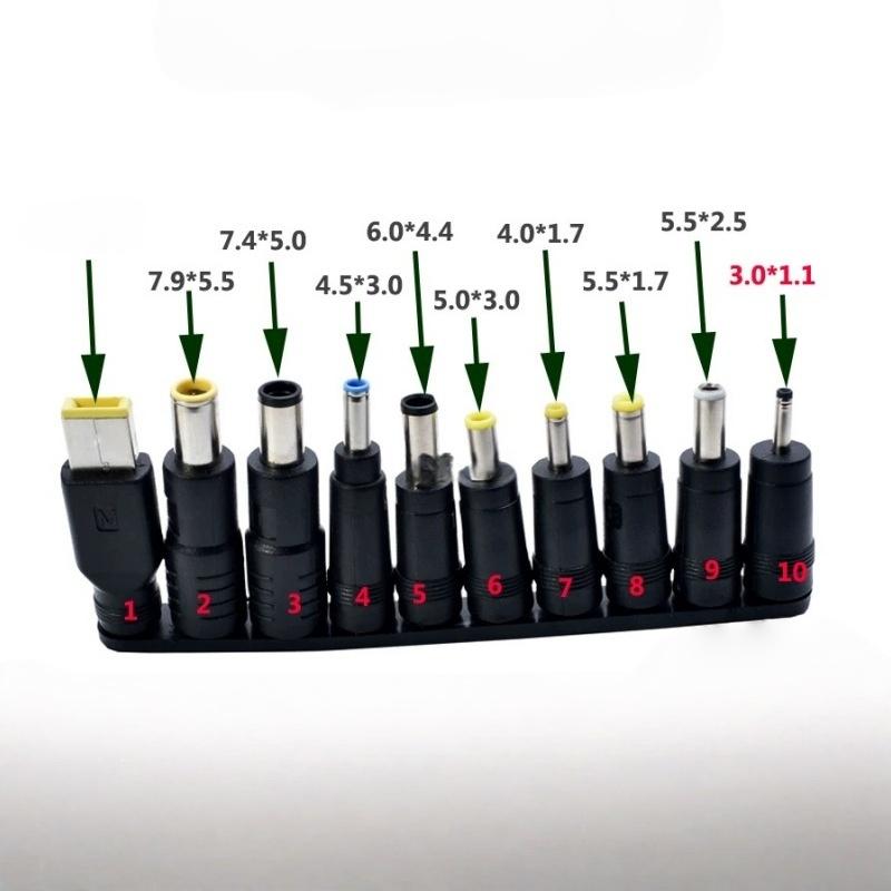 1/10/11Pcs Power Adapter Cable Cord 100W Usb Type-C Universal Laptop Charger For Notebook Charging Jack