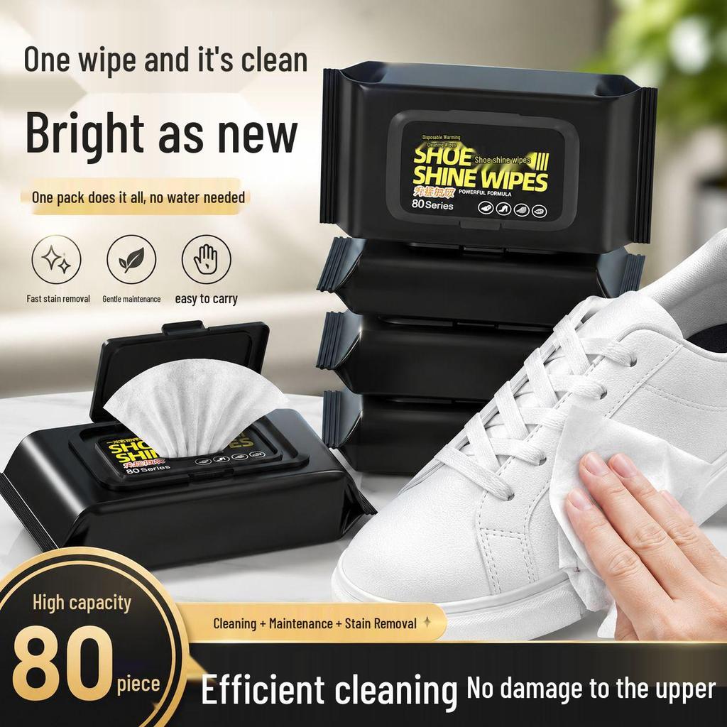 Enhanced Disposable Shoe Wipes for White Shoes - Cleans and Shines Without Water