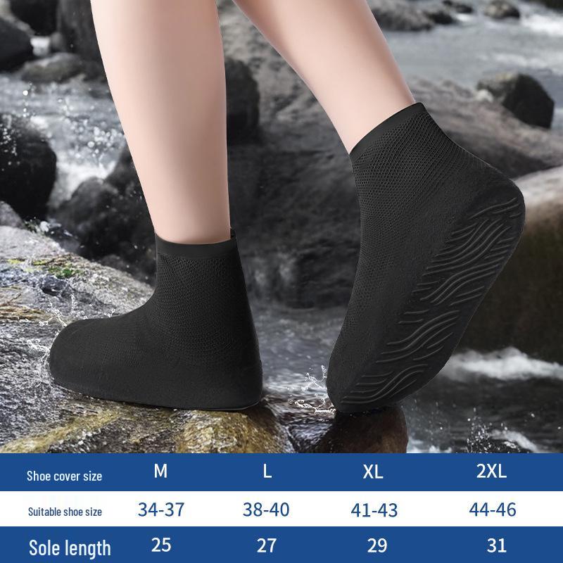 Copriscarpe in Silicone Antipioggia Impermeabili Antiscivolo - Durevoli, Riutilizzabili, Protezione Alta per Donna, Uomo e Bambini.