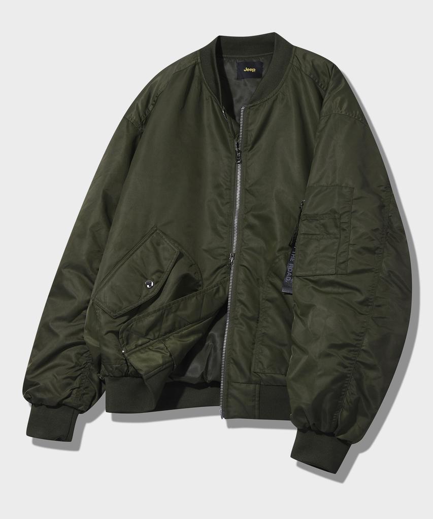 Jeep 2-Way Ma-1 Pocket Bomber Jacket Khaki (Jq5Jpu001Kh)