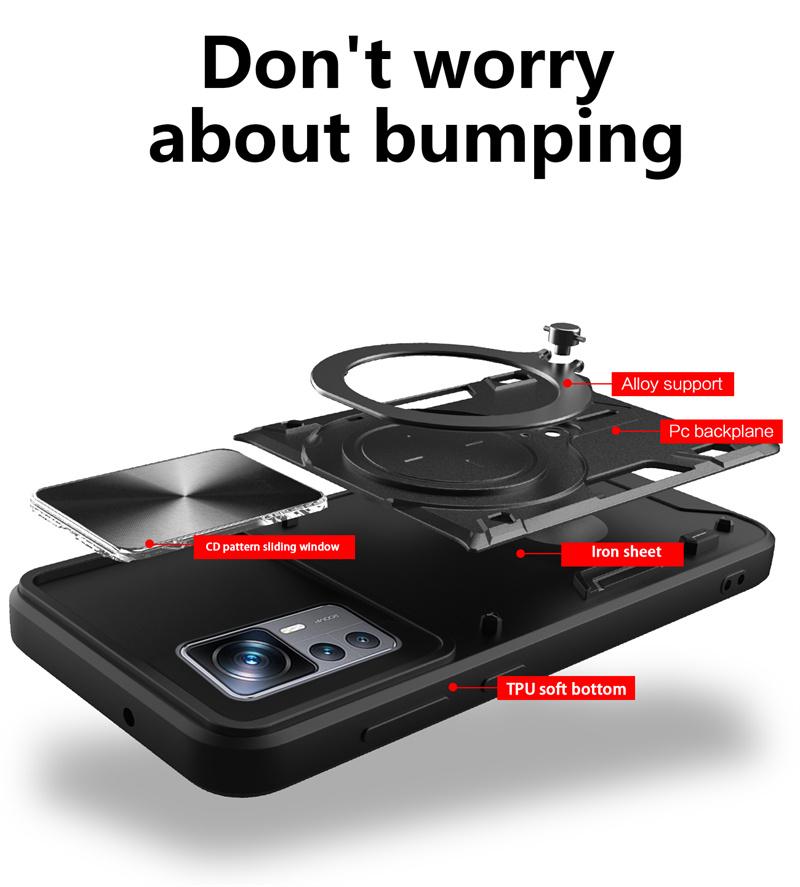 Per Xiaomi 12T Pro 5G Custodia Anello Magnetico per Auto Supporto Armatura Antiurto Coque Xiomi Mi 12T 12 T Xiaomi12T T12 Pro Copertura Protettiva per Lenti