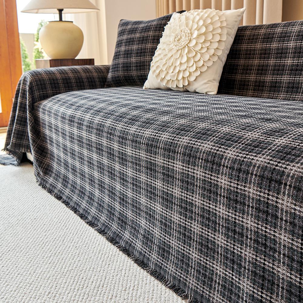 

Двустороннее одеяло для дивана в скандинавском стиле, сетчатое полотенце для дивана, популярная ткань для домашнего декора 180x130cm