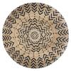 Round Jute Rug 120 Cm Pattern 1