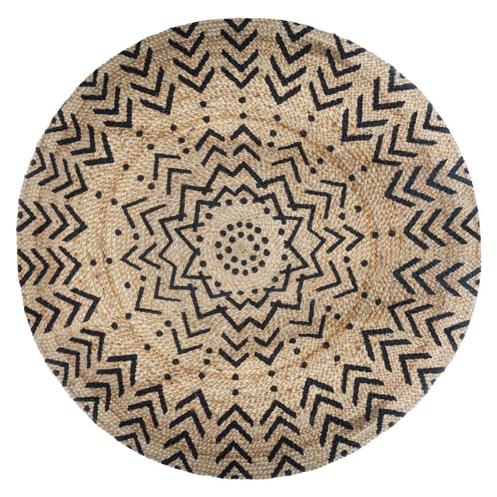 Okrągły Dywan Jutowy 120 Cm Wzór 1