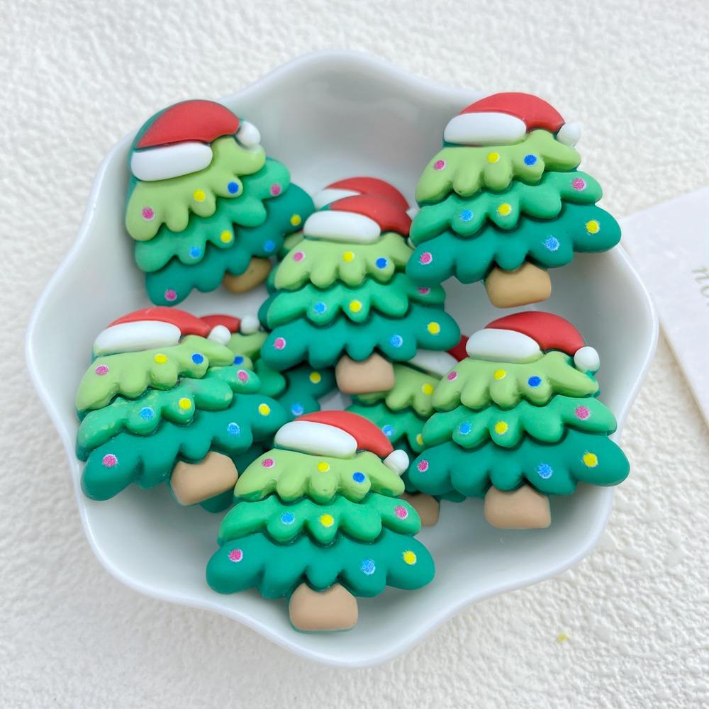 

10Pcs New Cute Resin Cartoon Christmas Collection Series Flat Back Parts Embellishments For Hair Bows Accessories