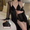 Women's Satin Lace Sheer Cutout Cardigan Cami Sleep Dress with Robe for Summer