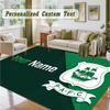 Crystal Velvet Square Rug Custom NamePlymouth Argyle FC Pattern Non Slip Home Floor Decor Rug