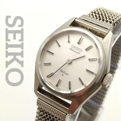 SEIKO Belfina Automatic Ladies Watch Silver Working Item Vintage