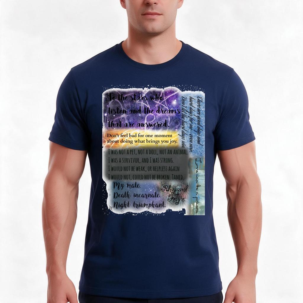 Acotar Quote Collage Tshirt Summer Casual Cotton Tee Oversized Streetwear Tops Vintage Graphic Print Loose Fit Short Sleeve