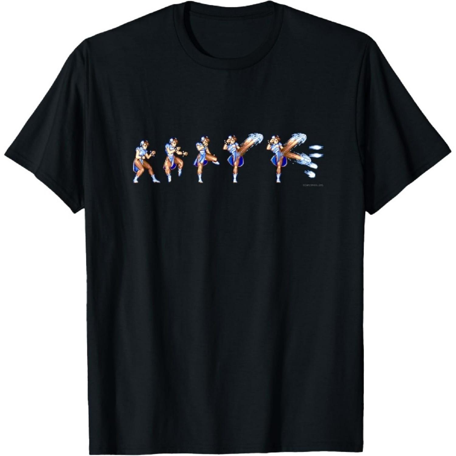 

STREET FIGHTER II CHUN-LI (HYAKURETSUKYAKU) T-Shirt XXXXXL чёрный
