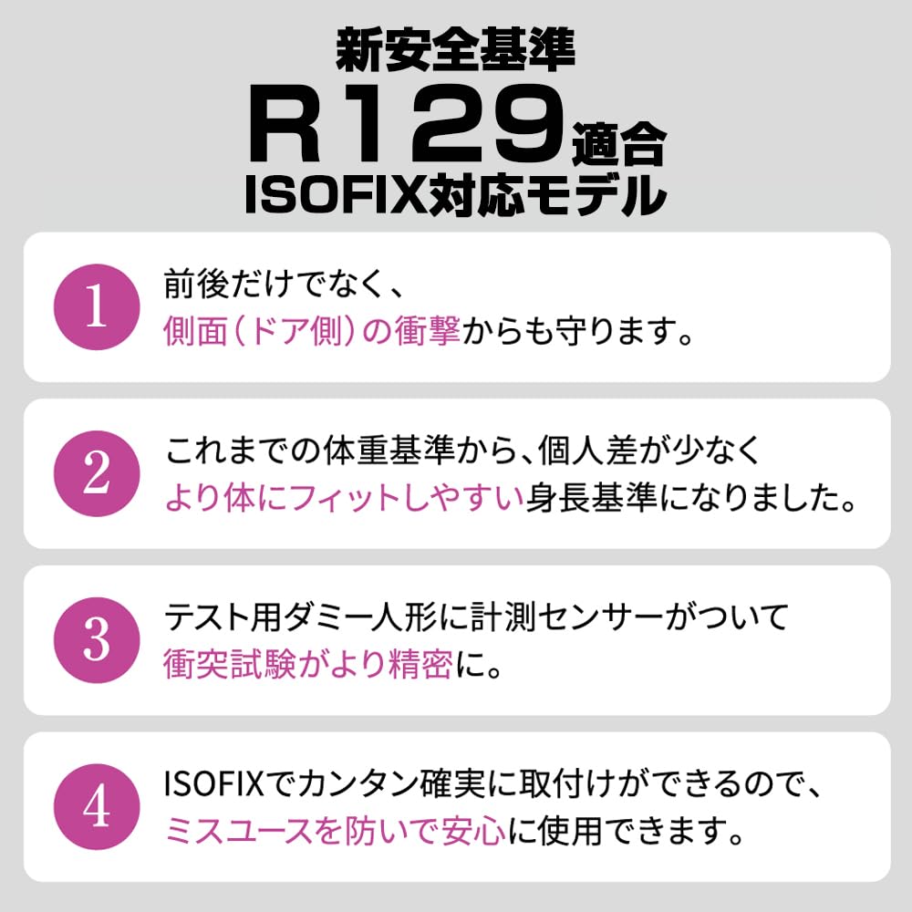 Nebio Junior Seat ISOFIX R129 Compliant Grande Pit i-Size Height 100cm-150cm Ages 3 and a Half To 12 Years Child Seat Kids GrandePit Nebio