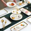 Elegant Ceramic Dessert & Snack Display Stand Set