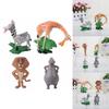 Miniature Madagascar Movie Action Figures 4 Roles Included Non-toxic Pvc Material