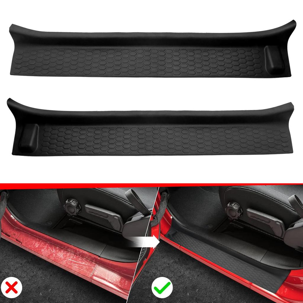 4PCS Car Door Sill Guards Kit for Jeep Wrangler JL JLU 2018-2024 And Jeep Gladiator JT 2020-2024 Durable Protection