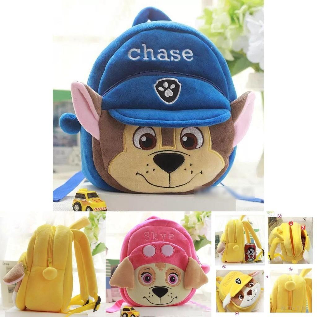 Sac à dos en peluche Pat' Patrouille Sac à bandoulière doux pour enfants Sac d'école Cadeau