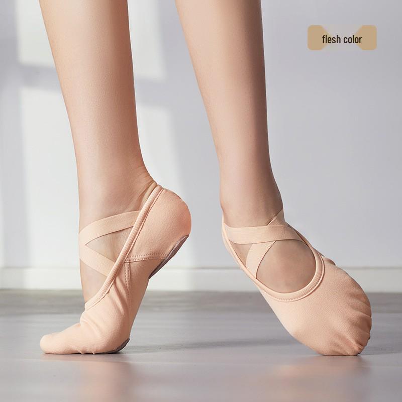 Adult & Children's Soft Sole Stretch Fabric Dance Shoes for Ballet & Latin Practice