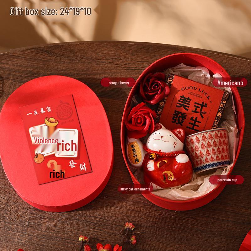 2026 Corporate Year of the Horse Meeting Souvenir Box with Logo - Business Gift for Employees on New Year's Day