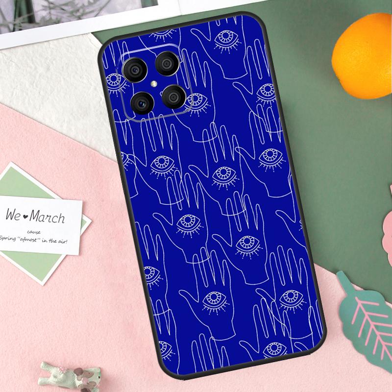 Blue Evil Eye Case For Honor 200 Lite 50 70 90 X9b X9a X8b X8a X8 X9 X9c Honor Magic 7 Pro 5 6 Lite Cover