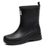 New fashionable outdoor wearable simple women's rain boots medium tube water shoes adult rain shoes waterproof and non-slip thick-soled water shoes