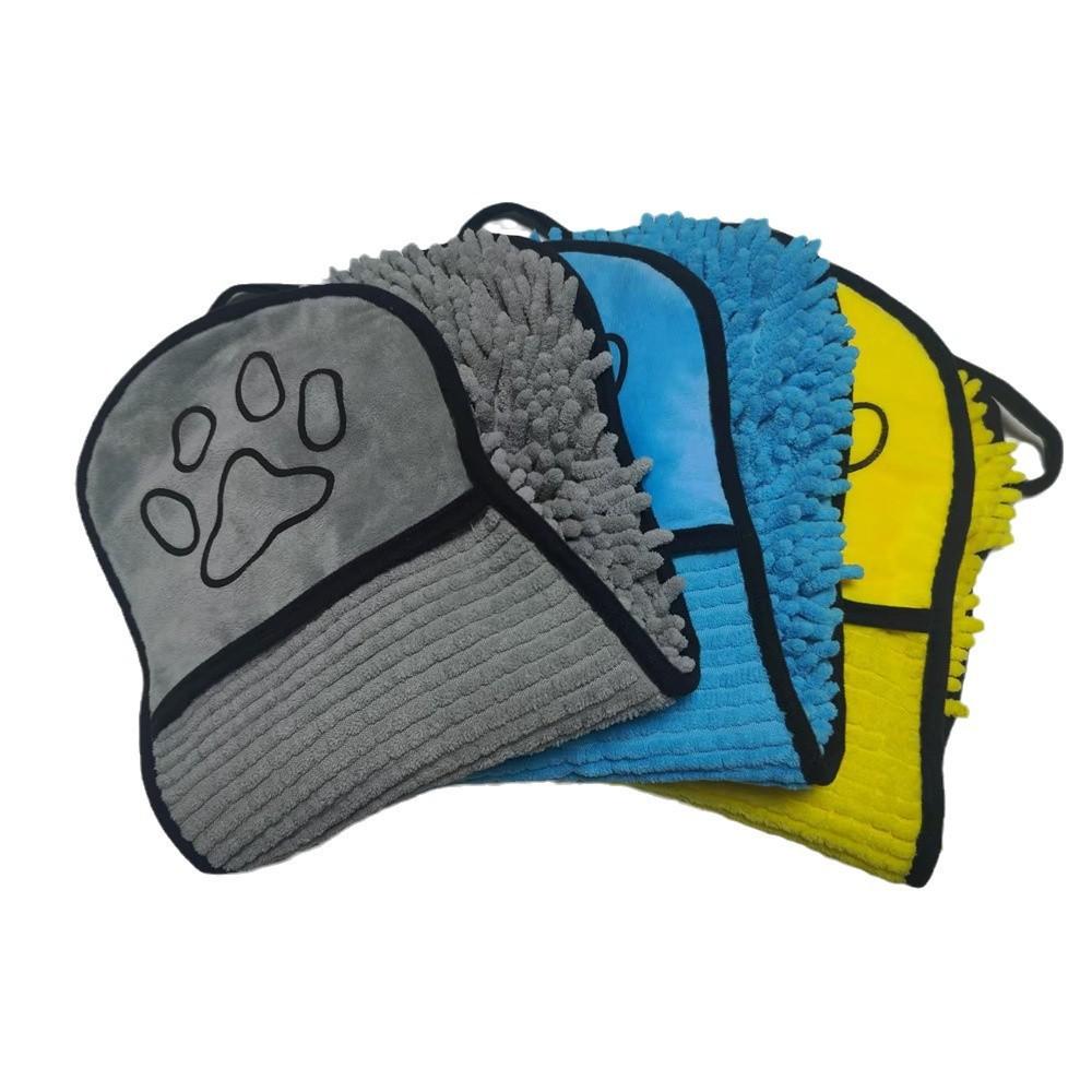 Super Absorbent Quick-Drying Pet Bath Towel Soft Bath Robe for Cats And Dogs Convenient Dry Cleaning Washcloth Dog Accessories