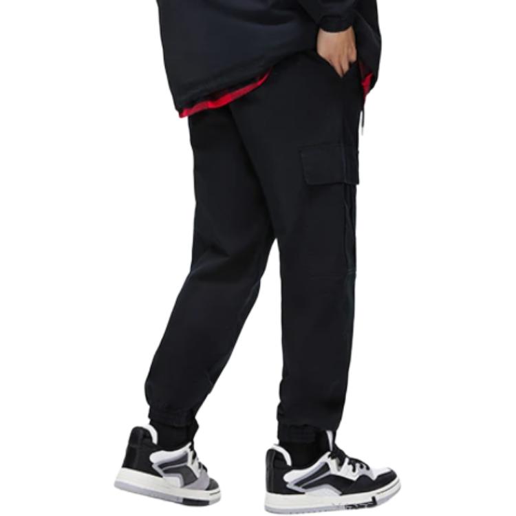 Li-Ning Skateboarding Series Embroidered Logo Jogger Pants Men Bottoms Shark-Grey AKXT021-2