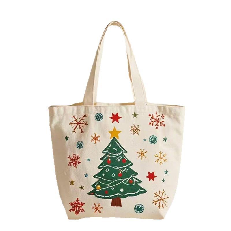 Christmas Handheld Cloth Bag Cartoon Santa Claus Xmas Tree Gift Bag Merry Christma Decor Noel Natal Navidad Happy New Year 2026