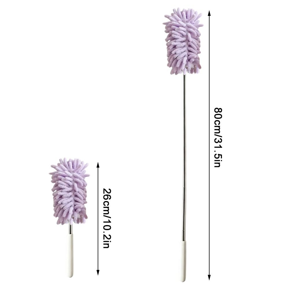 2pcs Extension Pole Handheld Duster Washable Washable Duster Practical Telescopic Duster Office