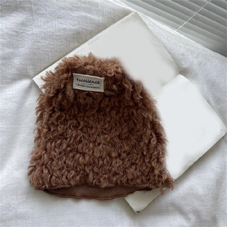 Women Warm Furry Leg Warmers with Letter Label Leg Covers Aesthetic Fuzzy Boot Cuffs Footless Socks for Winter Days