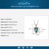 Tancise Elegant 925 Sterling Silver Necklace with Heart-shaped Emerald Zircon    Pendant Women Jewellery Wedding Party
