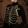 Gothic Style Skeleton Harness PU Skeleton Costume Accessory Creative Cosplay Costume Prop  Party