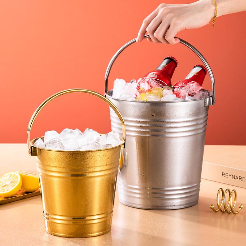 ZISIZ Stainless Steel Household Ice Bucket