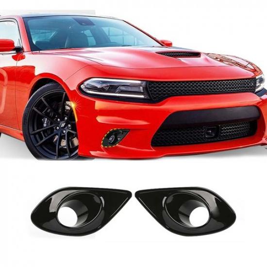 Front Fog Light Lamp Cover Trim for 2015+ Dodge Charger Exterior Accessories