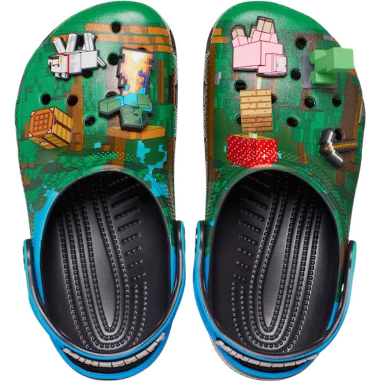 Crocs Minecraft x Classic Clog Dětské Zelené Modré Dětské Tenisky 210830-90H