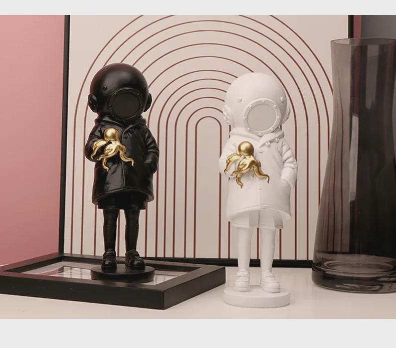 Banksy Diepduiker Sculptuur voor Huisdecoratie