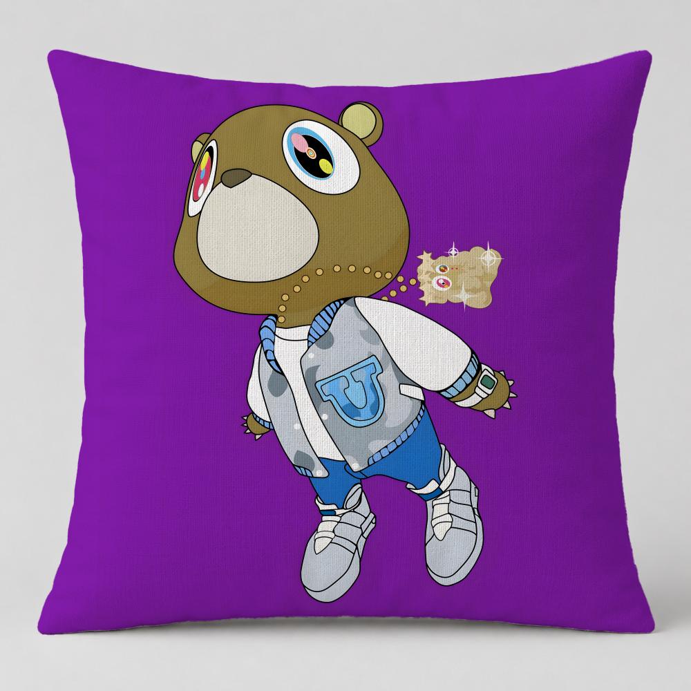 Celebrity Kanye Omari West Cushion Cover Short Plush Cushion Cover Double Sided Print Washable Sofa Pillowcase Home Decor Gift