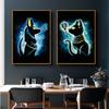 Cartoon Egyptian Mythology Anubis Bastet Print Poster Canvas Painting Modern Wall Art Picture For Living Room Bedroom Home Decor