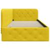 Corner Bed Frame Yellow 90 X 190 Cm Velvet
