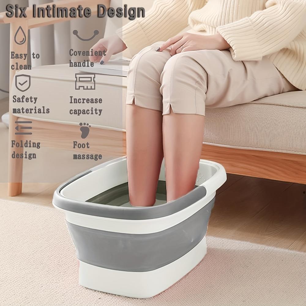Foot Bath Bucket Portable Folding Household Massage Deep Bucket Over The Knee Foot Bath Tub Over The Calf To Increase The Plastic Foot Bath Bucket.