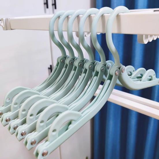 Folding Rack Storage with Hook Head Clothes Bag Closet Organization Accessory