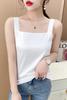 Sharphon Sexy Satin Camisole Tank Hidden Bra Straps Top, Innerwear,