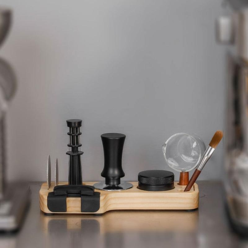 Drewniana Stacja Ubijaka Akcesoria do Kawy Uchwyt na Narzędzia do Kawy Drewniana Stacja Ubijaka Materiał Drewniany Prezent dla Miłośników Kawy