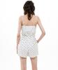 Bikwaieos Banded Satin Shorts Dot_Ivory Black