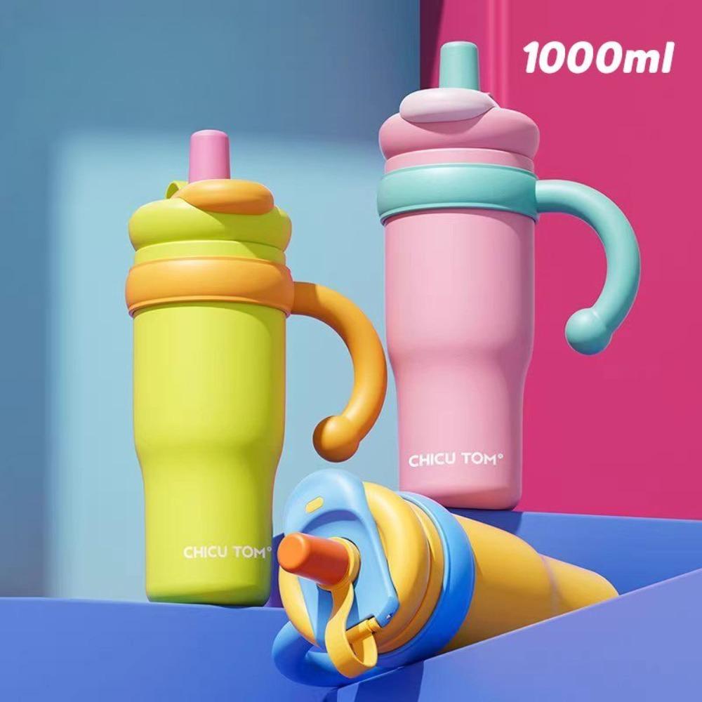 Leak Proof Outdoor Insulated Mug Creative Stainless Steel Vacuum Flask Cold Beverages Cups  Office