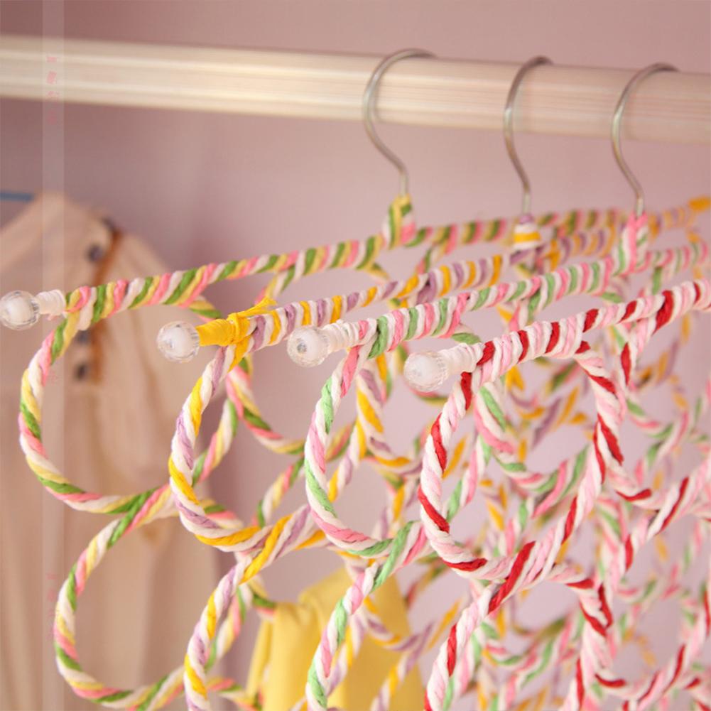 Scarf Hanger Foldable Scarf Holder with 28 Holes Multifunctional 360 Degrees Rotatable Scarf Hanger for Storing Scarves Ties